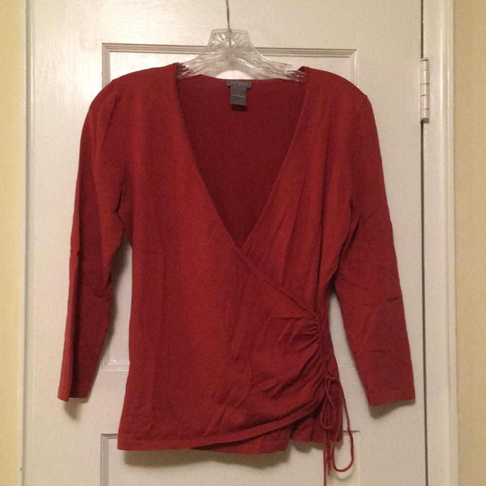AT knit wrap top